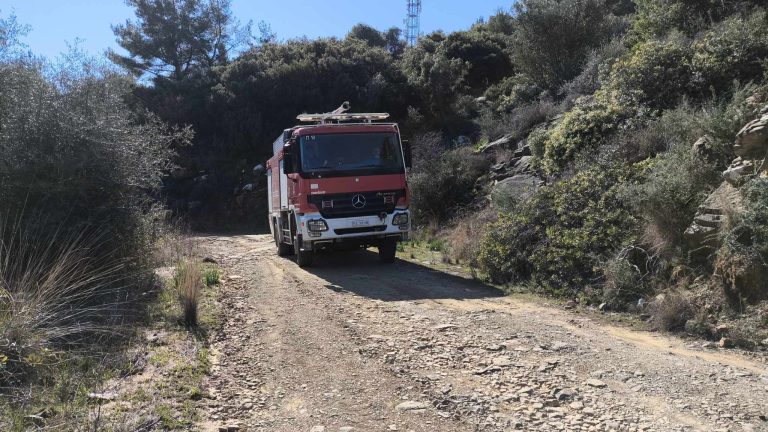 Φωτιά ξέσπασε σε δύσβατη περιοχή στον Προφήτη Ηλία, στο Αγρίνιο, το μεσημέρι της Τρίτης (11.2.25).